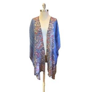 Added Dimensions For Catherine’s 2X Kimono Top Office Resort Poolside Chiffon